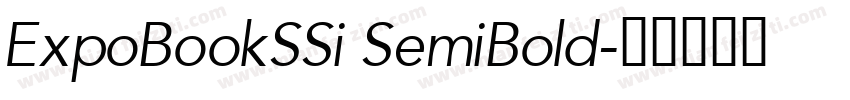 ExpoBookSSi SemiBold字体转换